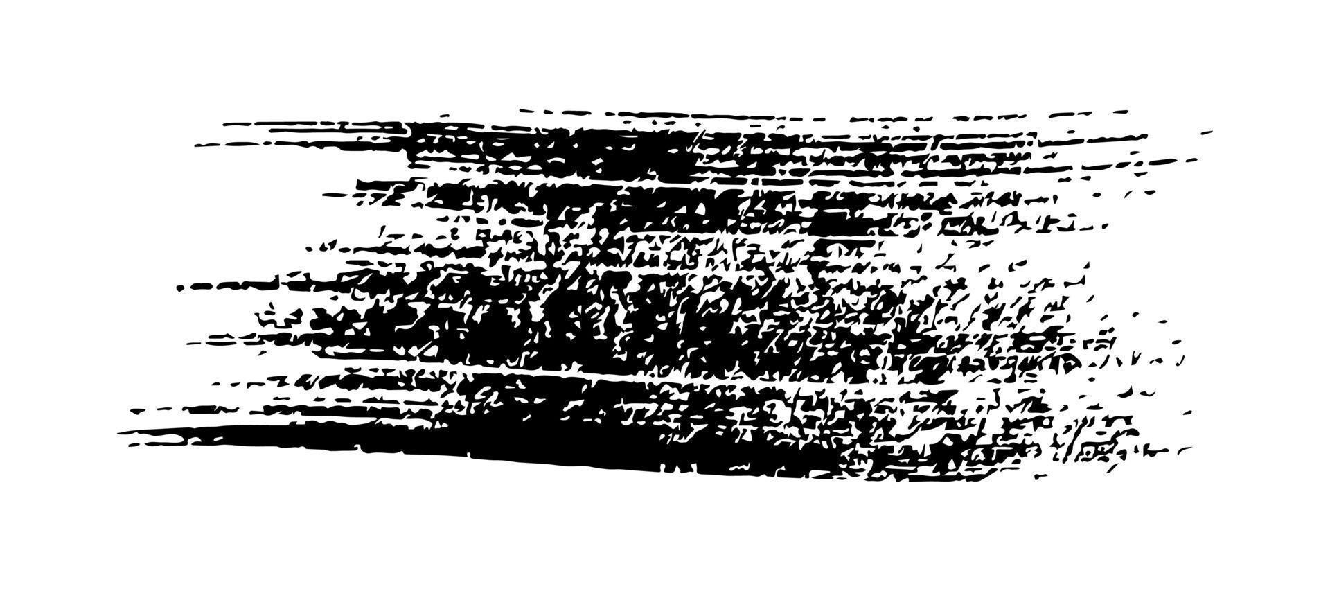 negro cepillo ataque. mano dibujado tinta Mancha aislado en blanco antecedentes. vector ilustración