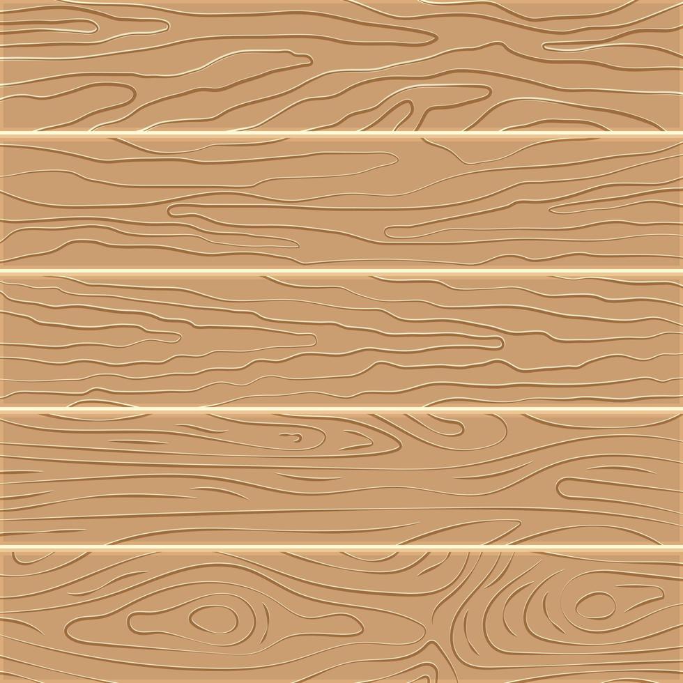 Wood texture background. Five wooden boards in flat design. Vector illustration