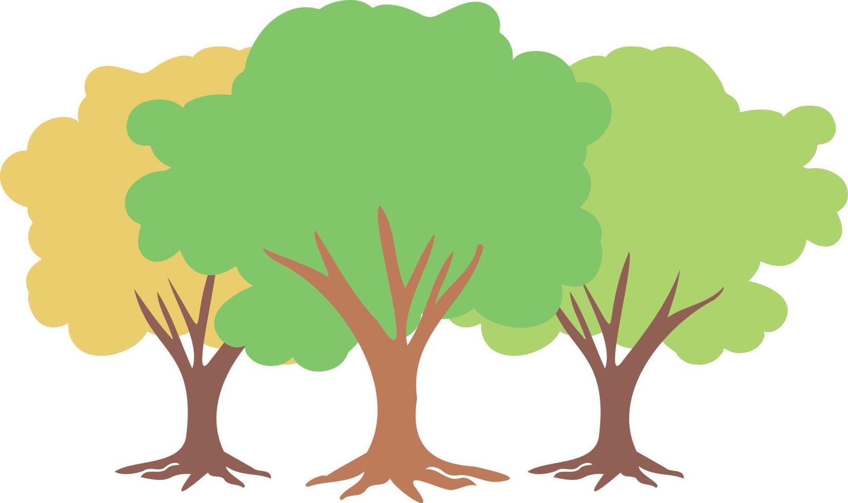 Trees hand drawn illustration vector