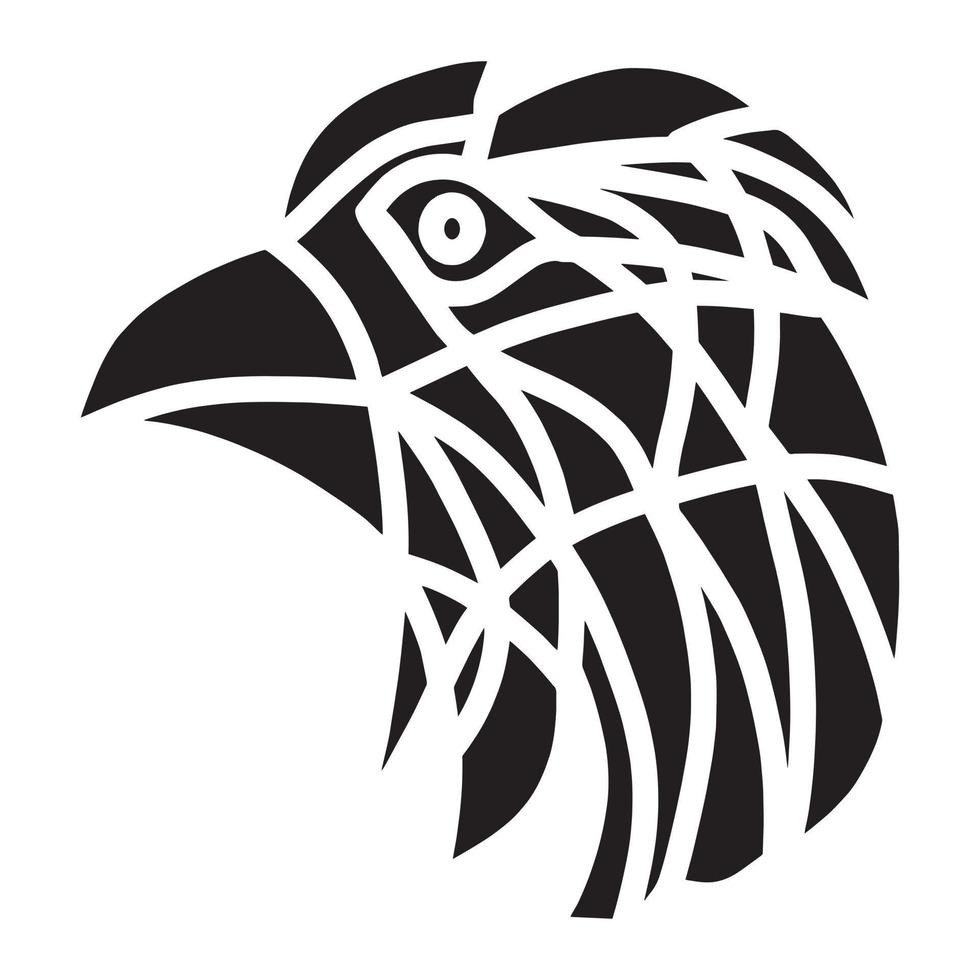 Eagle head with stencil art design vector