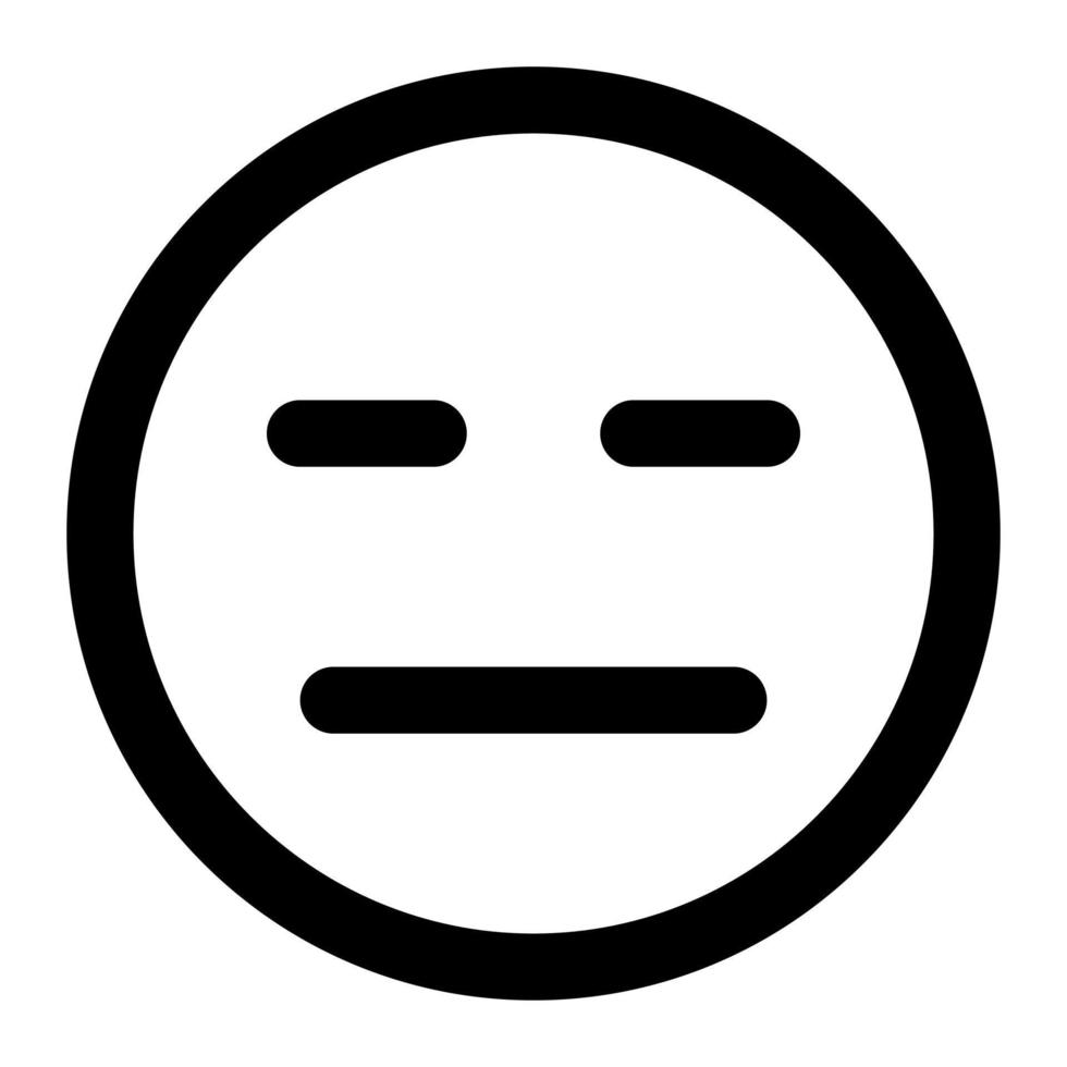 flat face  facial expression outline icon of emoticon vector