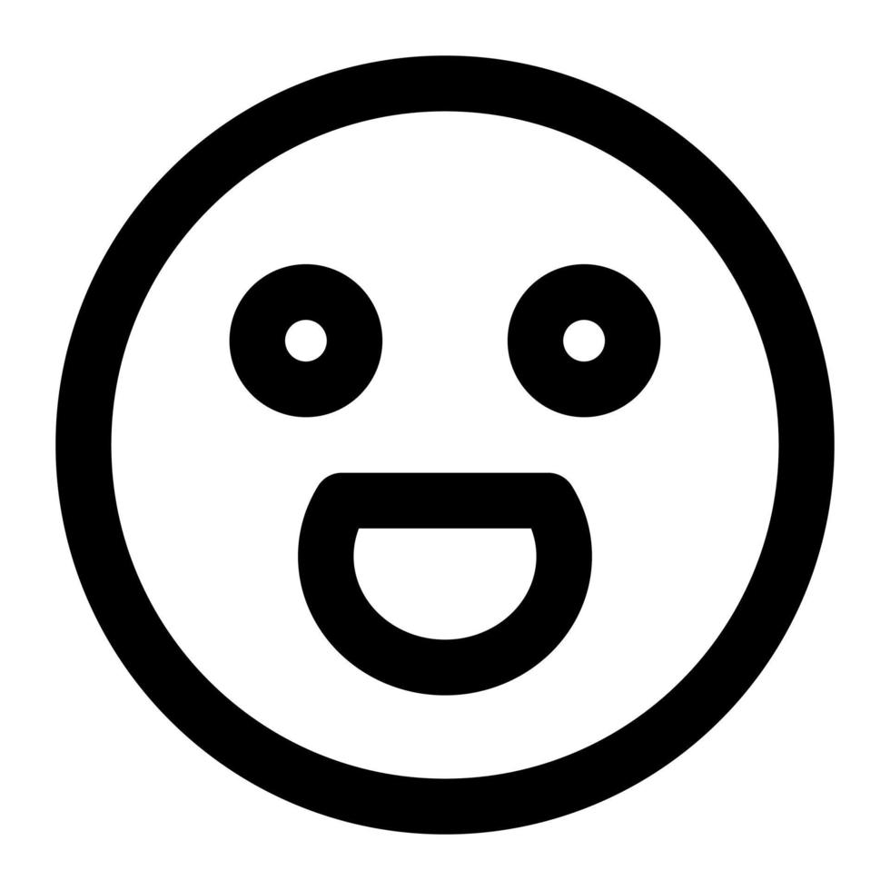awesome  facial expression outline icon of emoticon vector