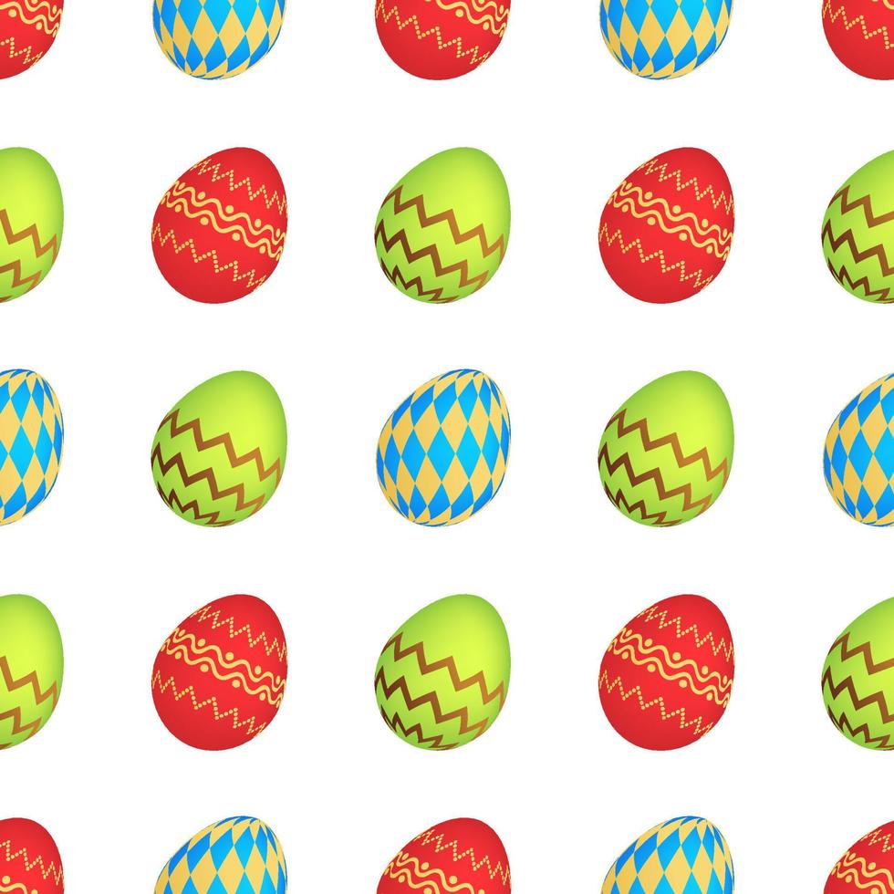 Seamless pattern with colorful Easter eggs. Vector illustration