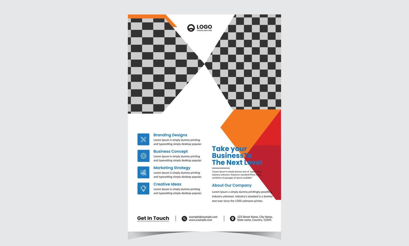 Corporate Book Cover Design Template in A4. Can be adapt to Brochure, Annual Report, Magazine,Poster, Business Presentation, Portfolio, Flyer, Banner, Website. vector