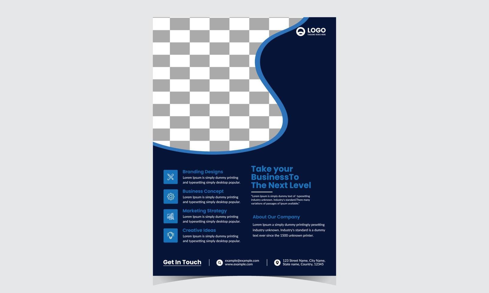 Corporate Book Cover Design Template in A4. Can be adapt to Brochure, Annual Report, Magazine,Poster, Business Presentation, Portfolio, Flyer, Banner, Website. vector