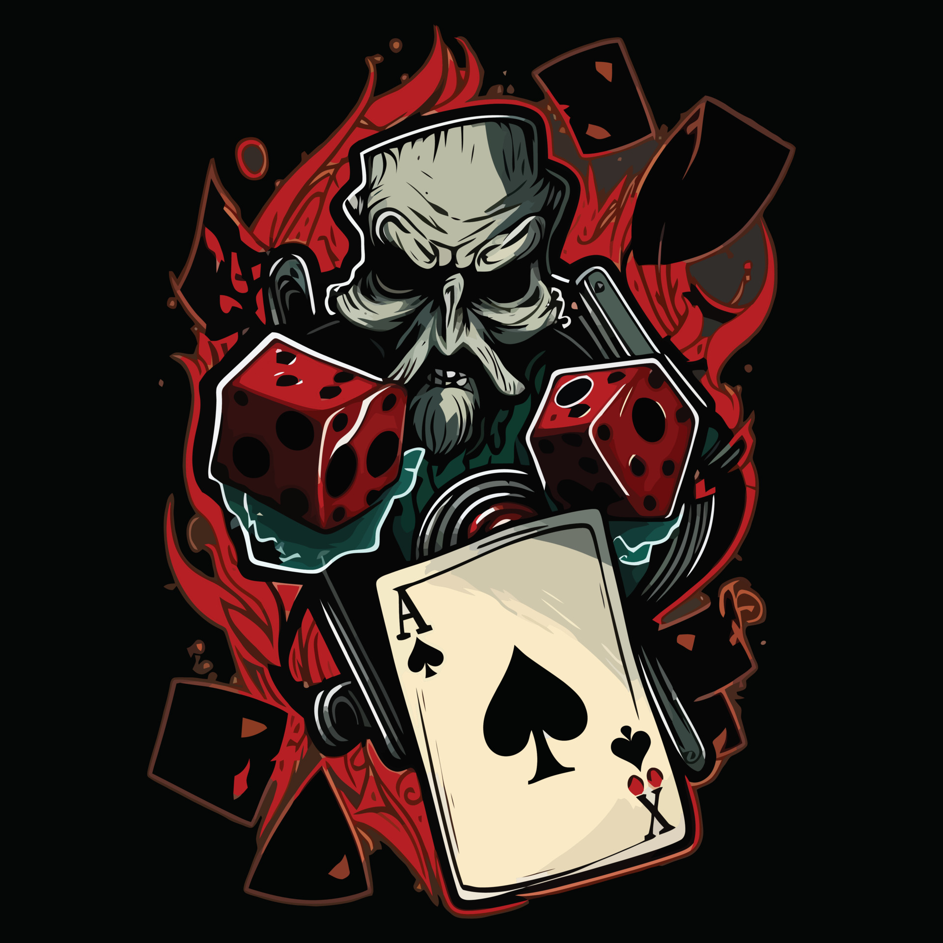 Devil Playing cards 21942201 Vector Art at Vecteezy