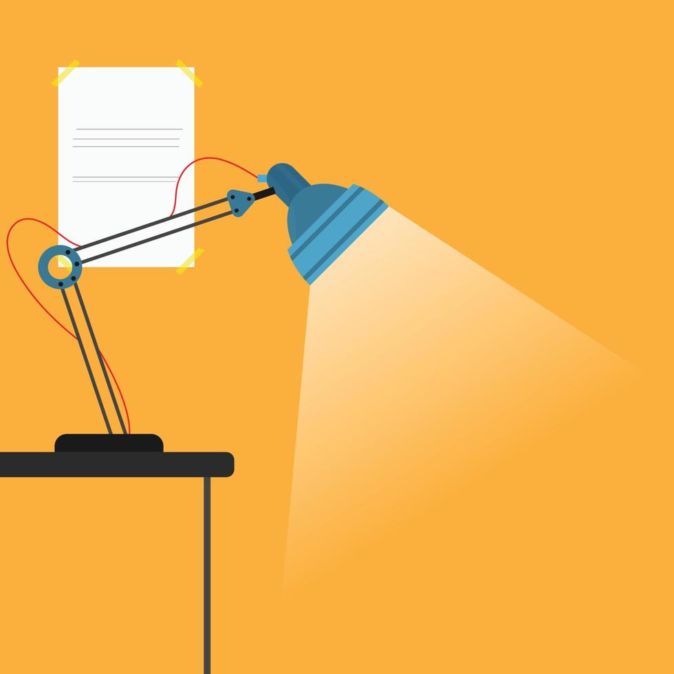 Table lamp illustration vector