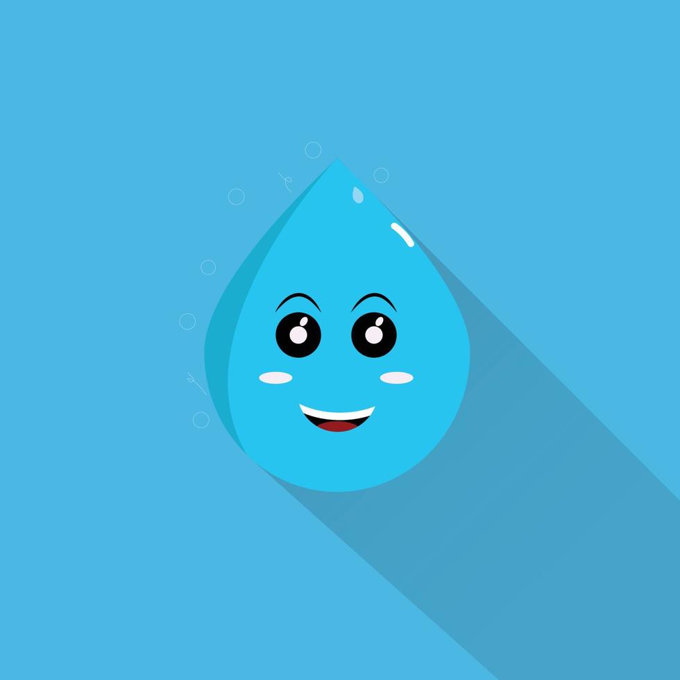 Water drop flat illustration vector