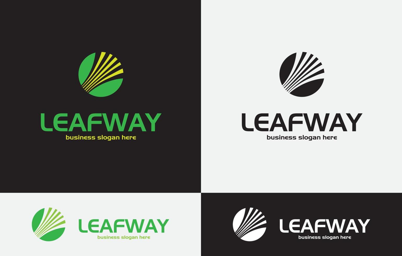 Leaf way Logo design vector art eps