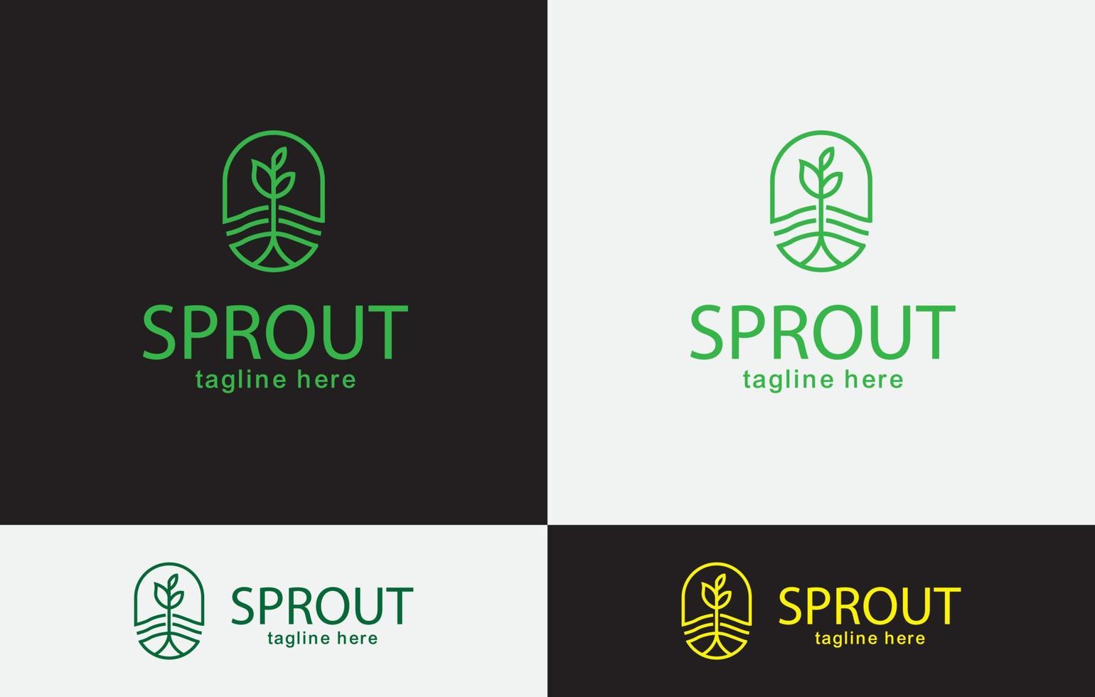 Sprout Logo Design vector art eps