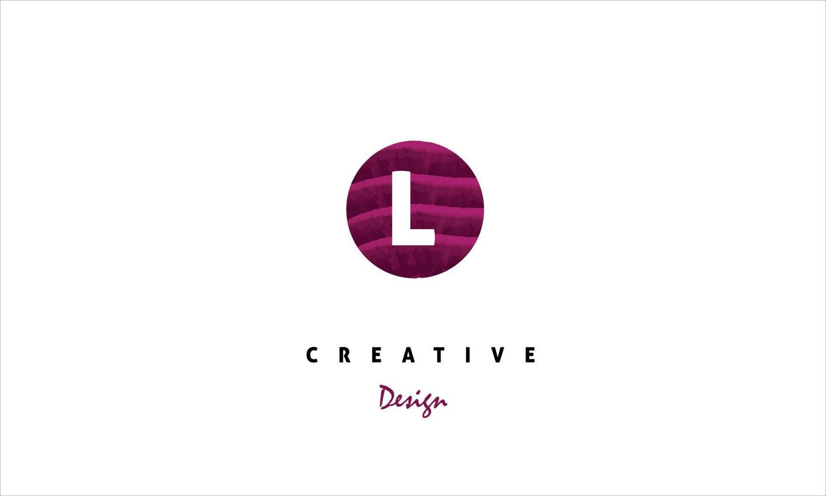 L logo alphabet  water color logo artistic, fancy,  trendy hand drawn  vector design on black  background.