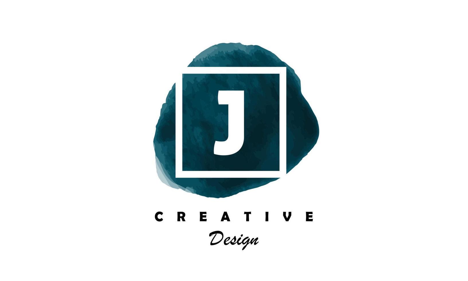 J alphabet  water color logo artistic, fancy,  trendy hand drawn  vector design on black  background.