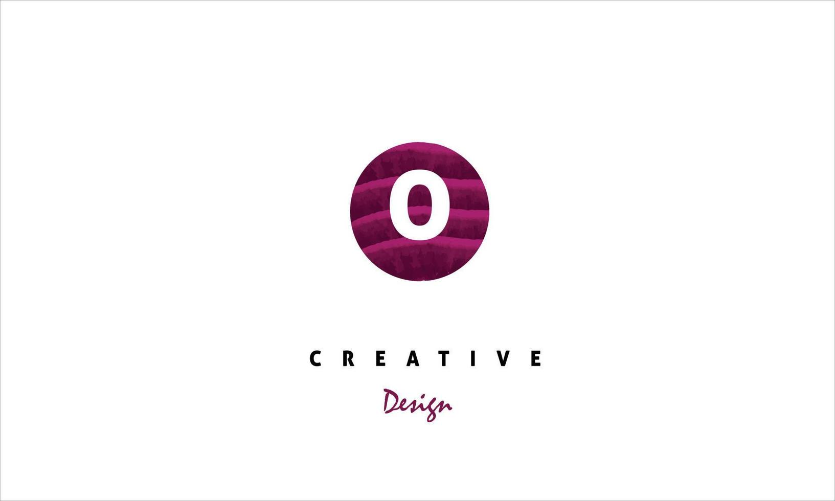 o water color logo artistic, fancy,  trendy hand drawn  vector design on grey background.