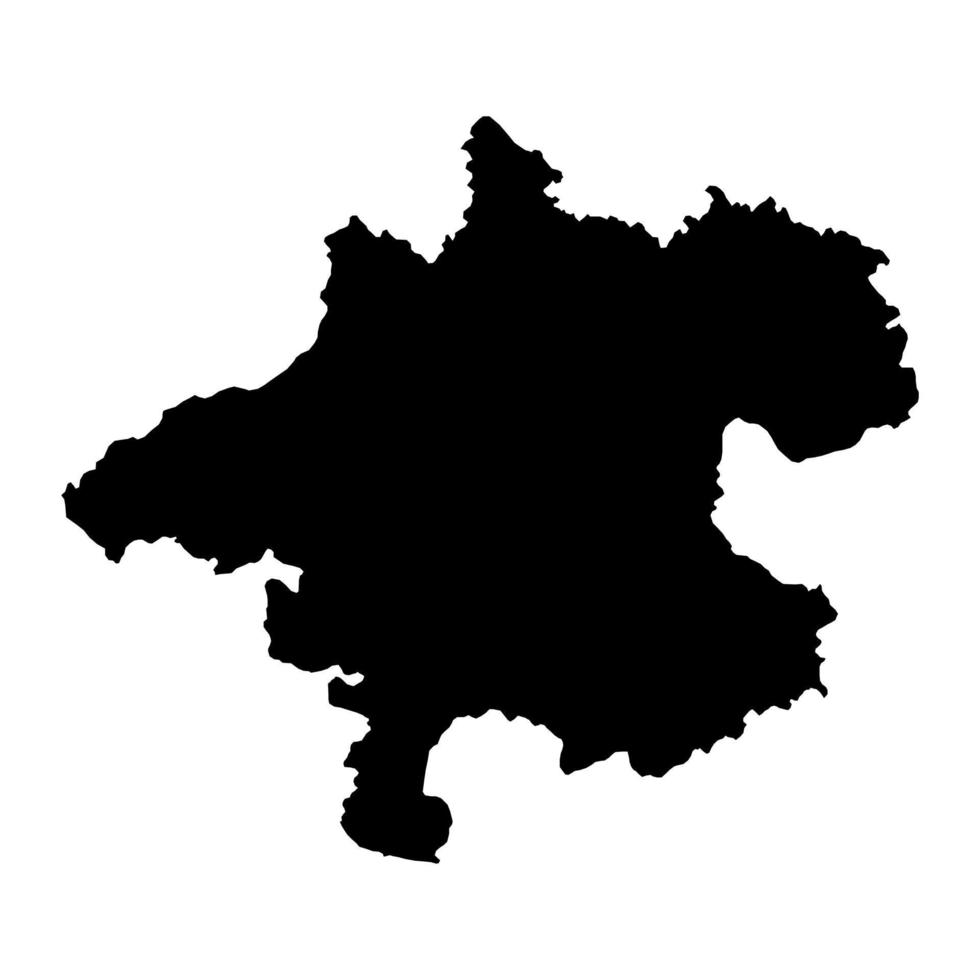 Upper Austria state map of Austria. Vector illustration.