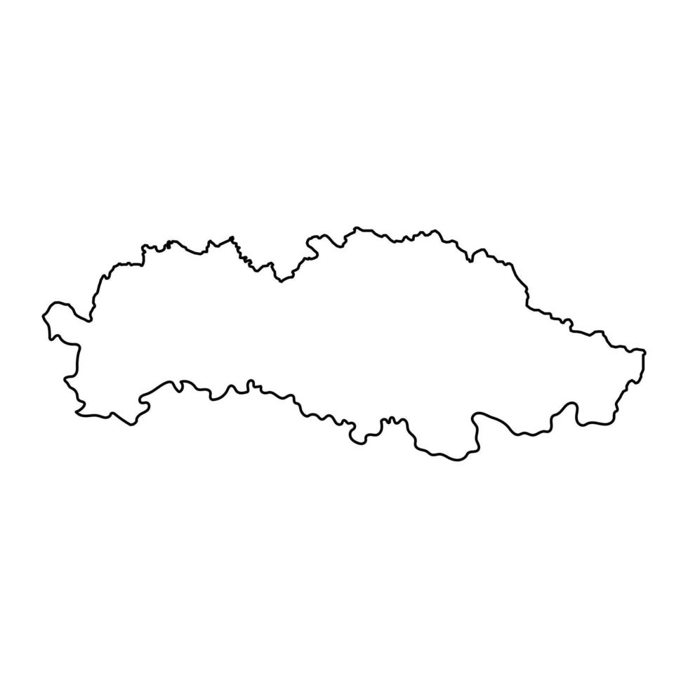 Presov mapa, región de Eslovaquia. vector ilustración.