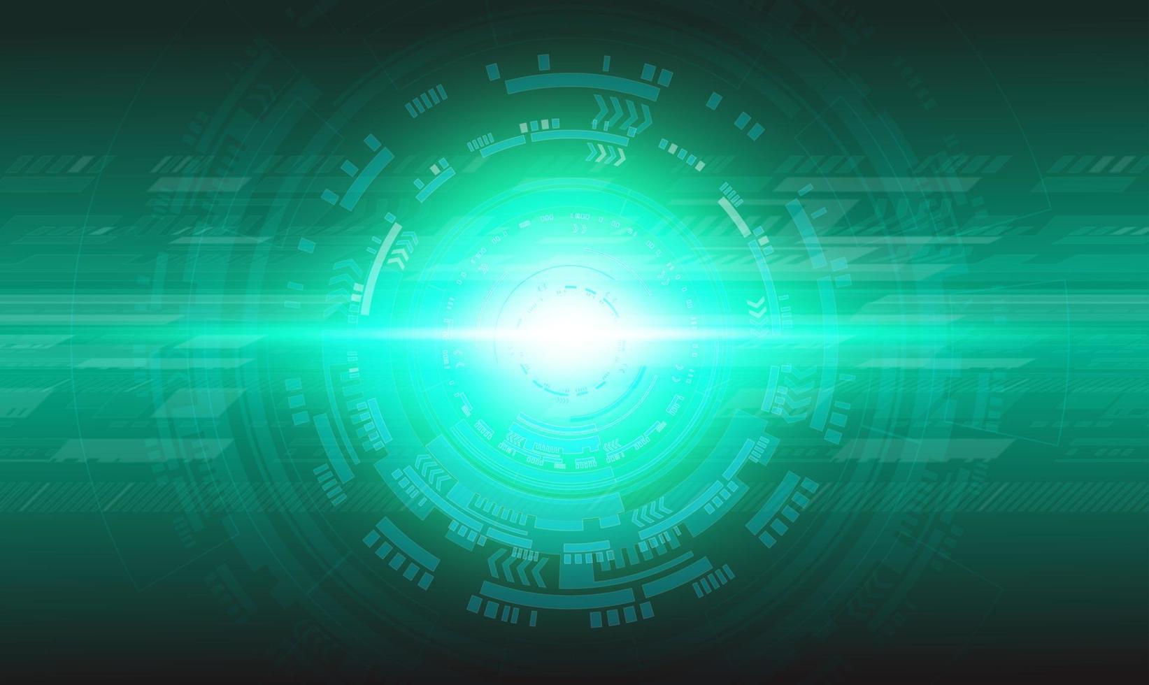 Abstract green computer technology background with circuit board and  circle tech.Vector illustration vector