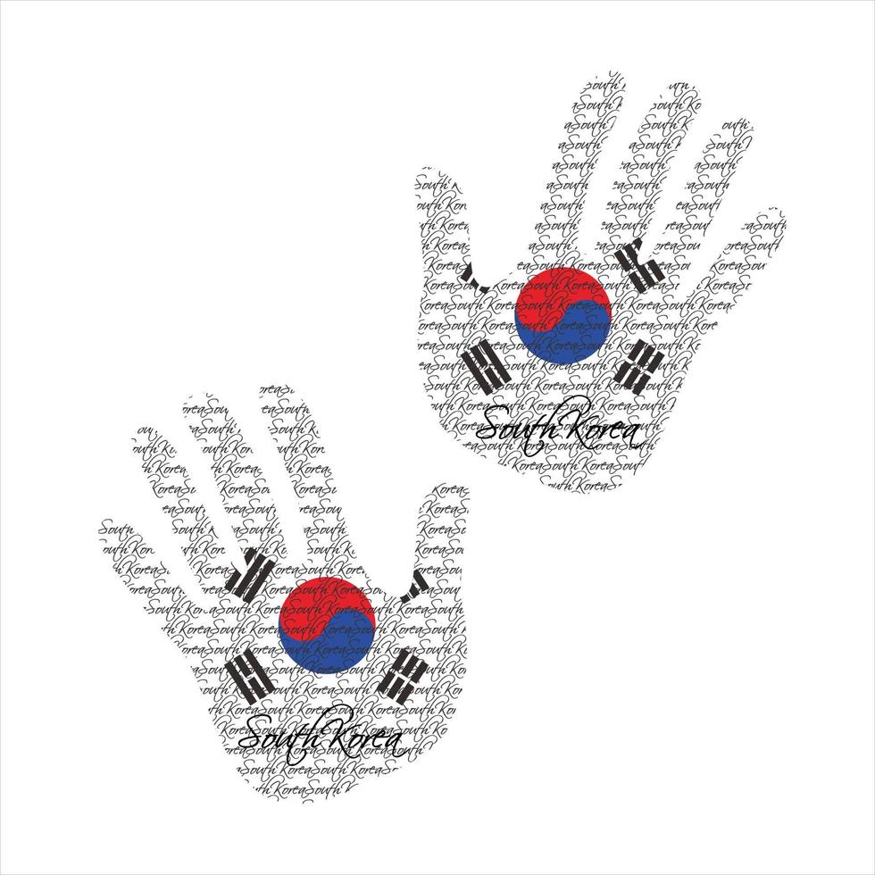 south korea flag han vector