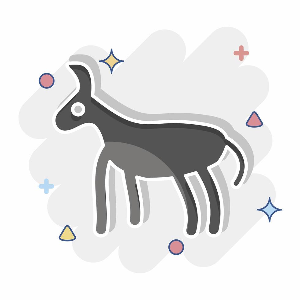 Icon Donkey. related to Domestic Animals symbol. simple design editable. simple illustration vector