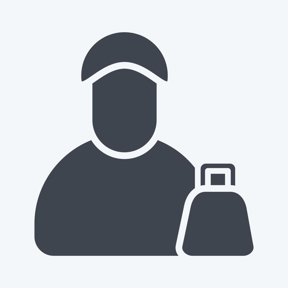 Icon Man. related to Black Friday symbol. shopping. simple illustration vector