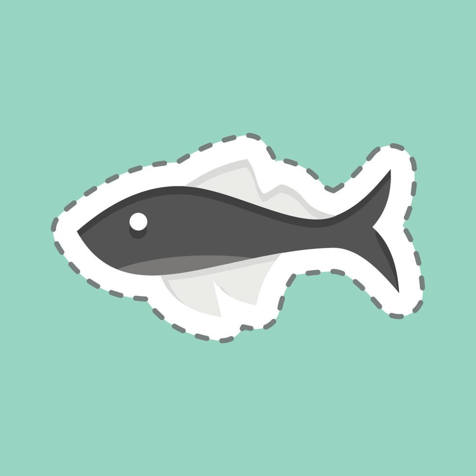 Icon Fish. related to Domestic Animals symbol. simple design editable. simple illustration vector