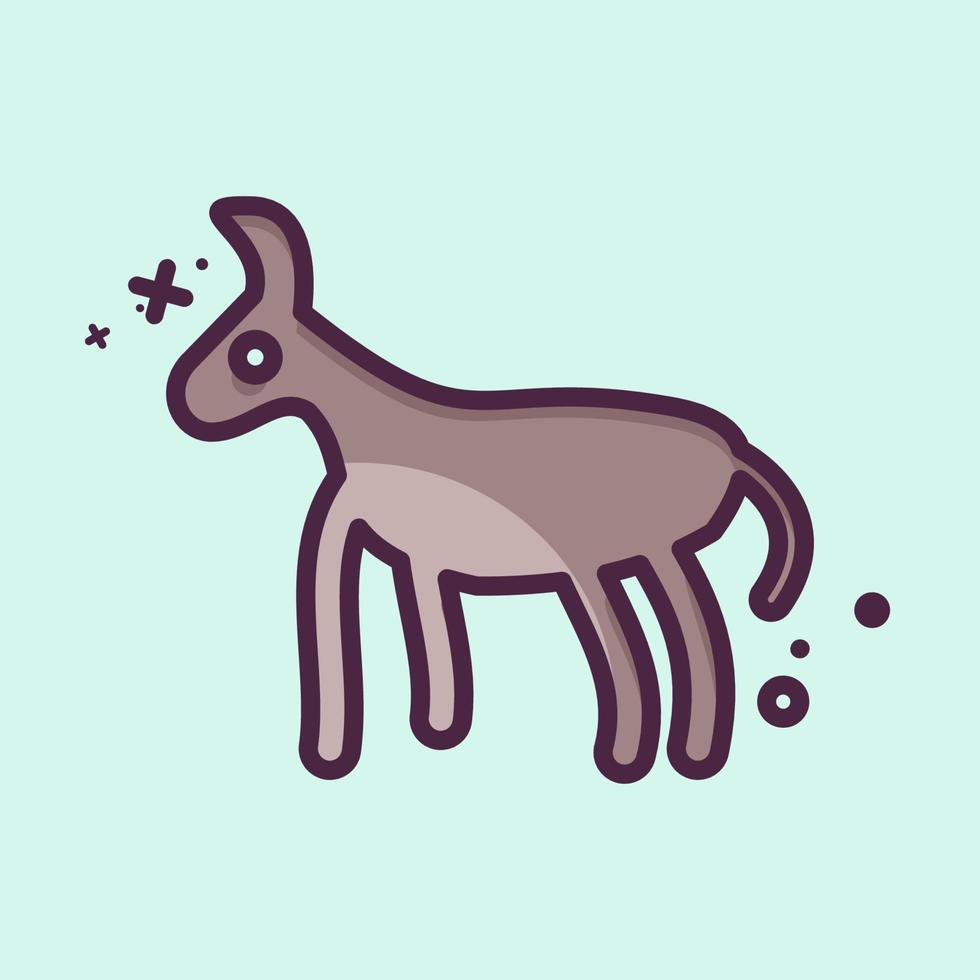 Icon Donkey. related to Domestic Animals symbol. simple design editable. simple illustration vector