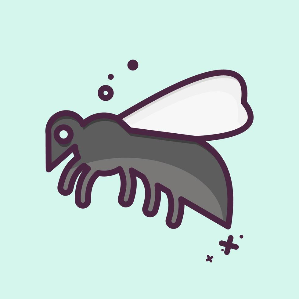 icono abeja. relacionado a Doméstico animales símbolo. sencillo diseño editable. sencillo ilustración vector