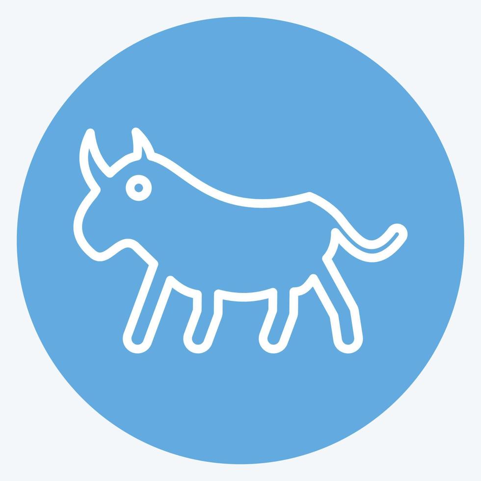 Icon Rhinoceros. related to Domestic Animals symbol. simple design editable. simple illustration vector