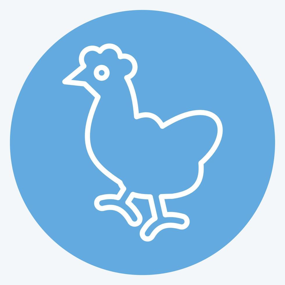 Icon Chicken. related to Domestic Animals symbol. simple design editable. simple illustration vector