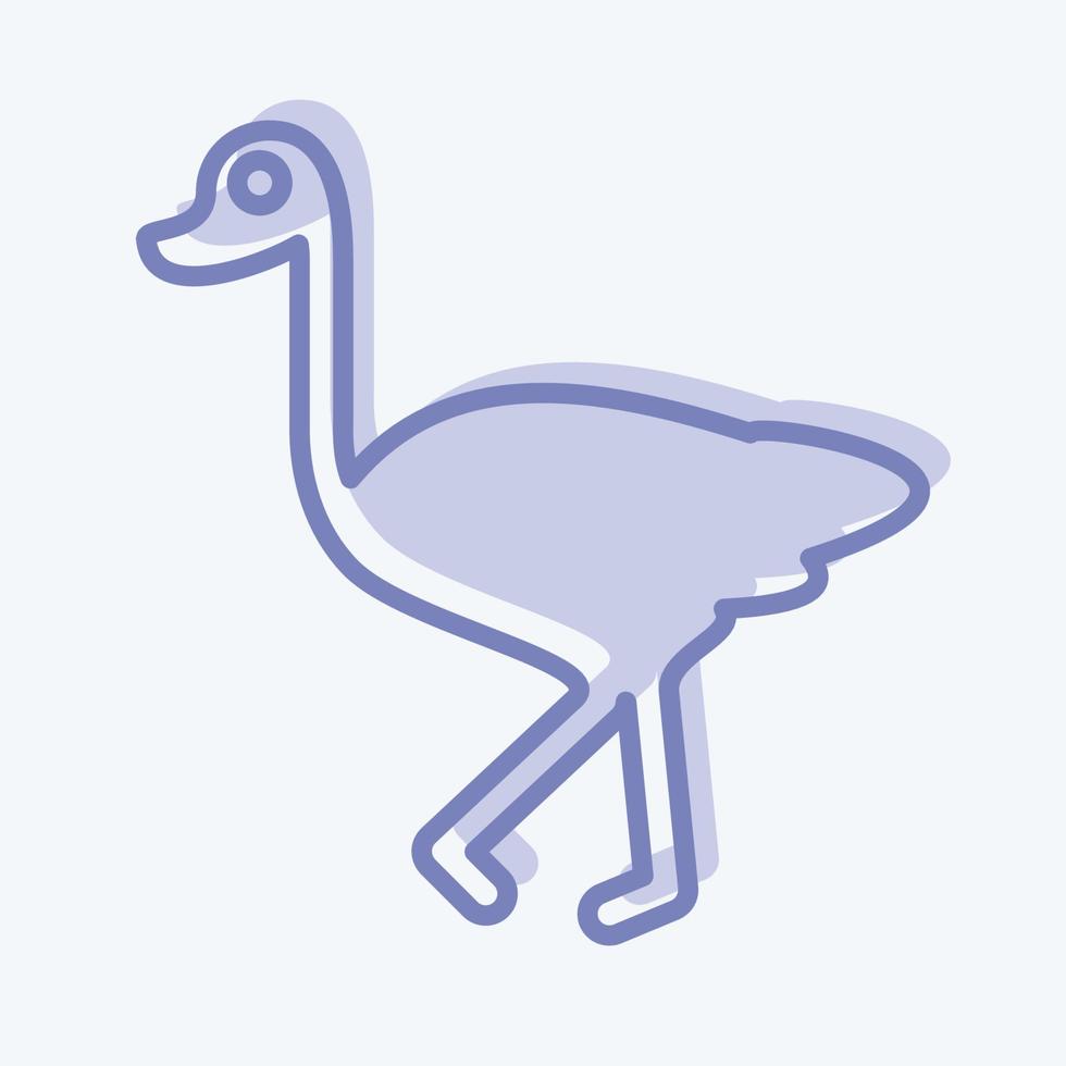 Icon Ostrich. related to Domestic Animals symbol. simple design editable. simple illustration vector