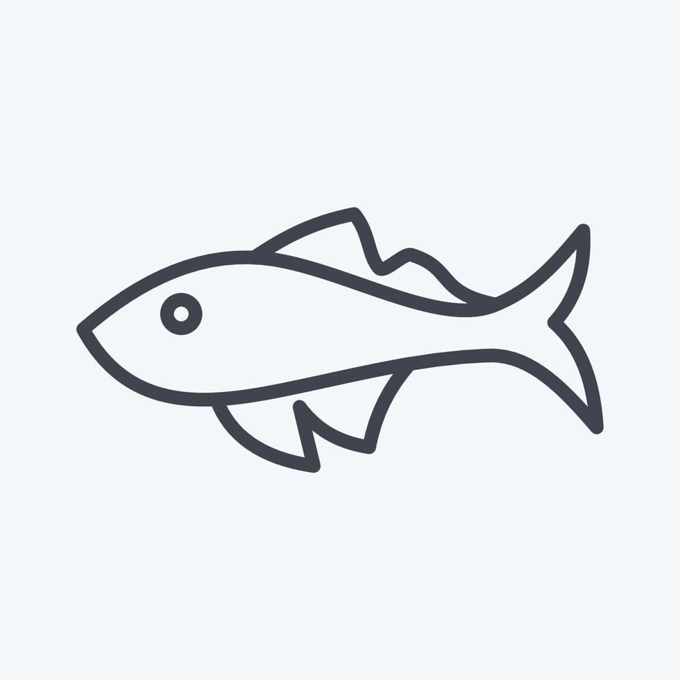 Icon Fish. related to Domestic Animals symbol. simple design editable. simple illustration vector