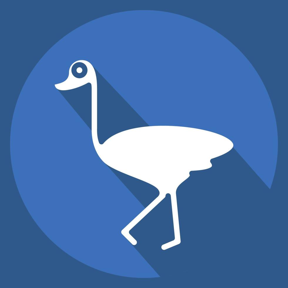 Icon Ostrich. related to Domestic Animals symbol. simple design editable. simple illustration vector