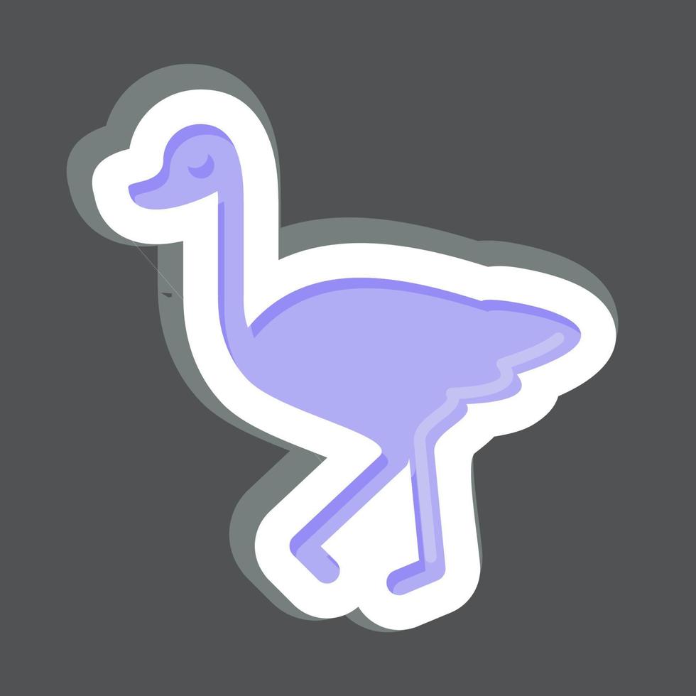 Icon Ostrich. related to Domestic Animals symbol. simple design editable. simple illustration vector