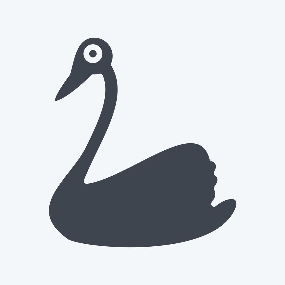 Icon Swan. related to Domestic Animals symbol. simple design editable. simple illustration vector