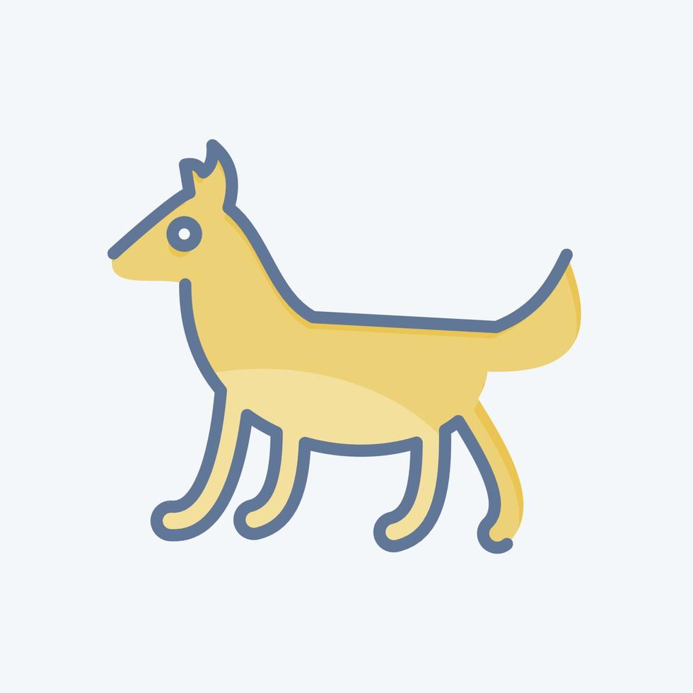 icono perro. relacionado a Doméstico animales símbolo. sencillo diseño editable. sencillo ilustración vector