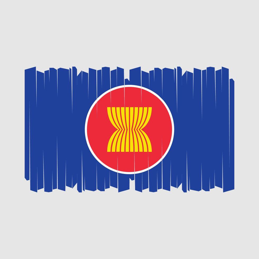 Asean Flag Brush Vector