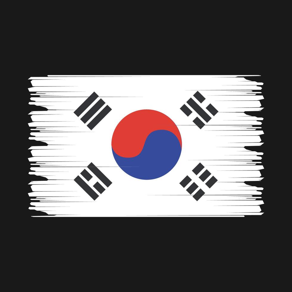 South Korea Flag Illustration vector