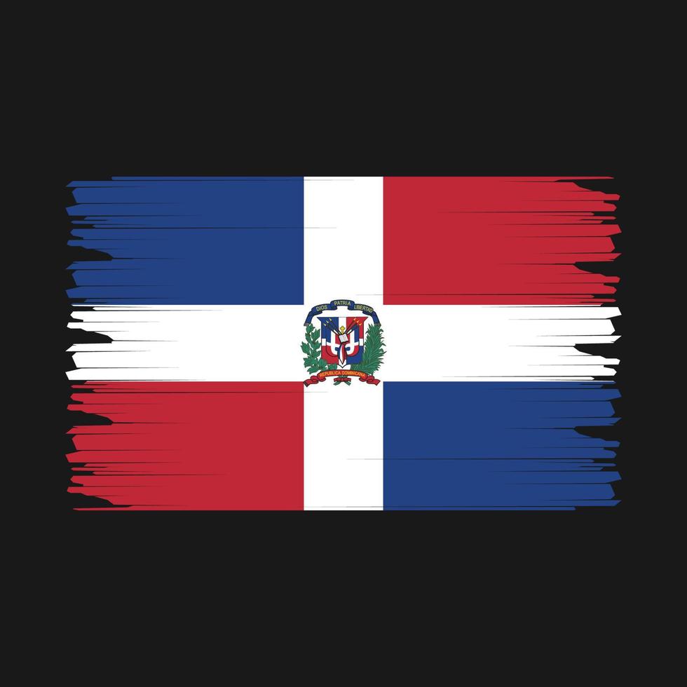 Dominican Republic Flag Illustration vector