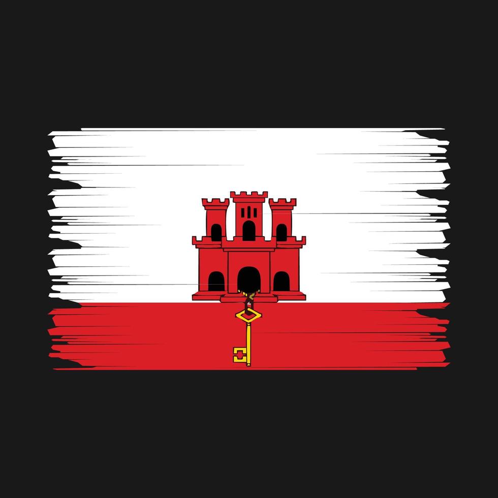 Gibraltar Flag Illustration vector