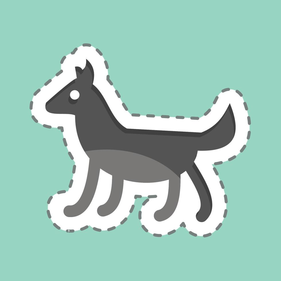 Icon Dog. related to Domestic Animals symbol. simple design editable. simple illustration vector