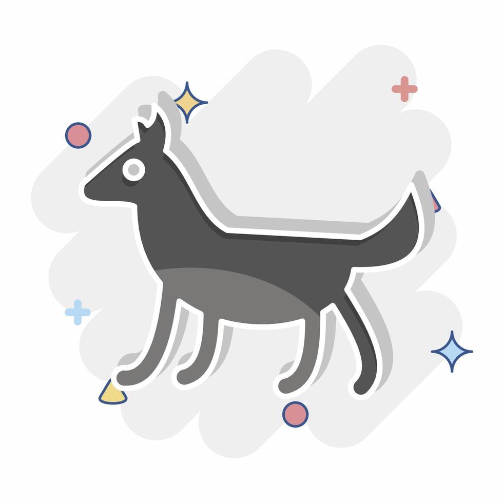 icono perro. relacionado a Doméstico animales símbolo. sencillo diseño editable. sencillo ilustración vector