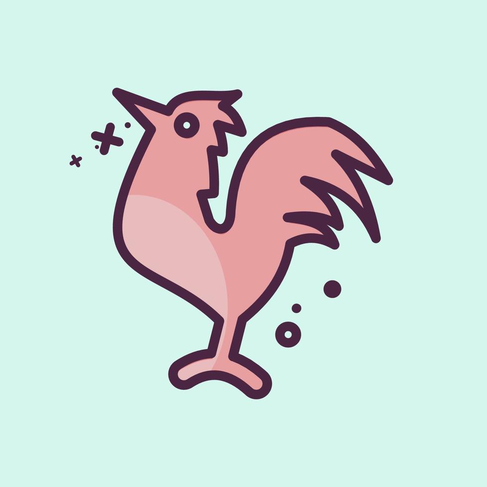 Icon Rooster. related to Domestic Animals symbol. simple design editable. simple illustration vector