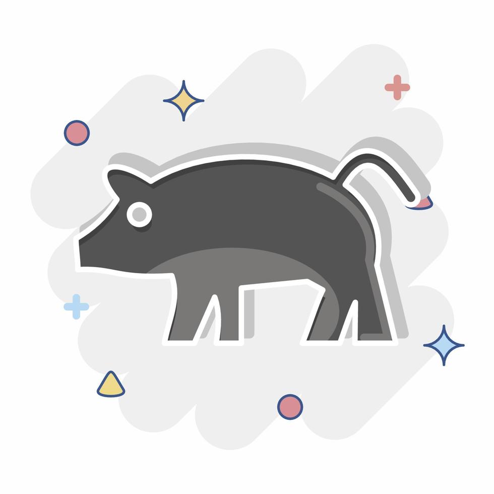 icono cerdo. relacionado a Doméstico animales símbolo. sencillo diseño editable. sencillo ilustración vector