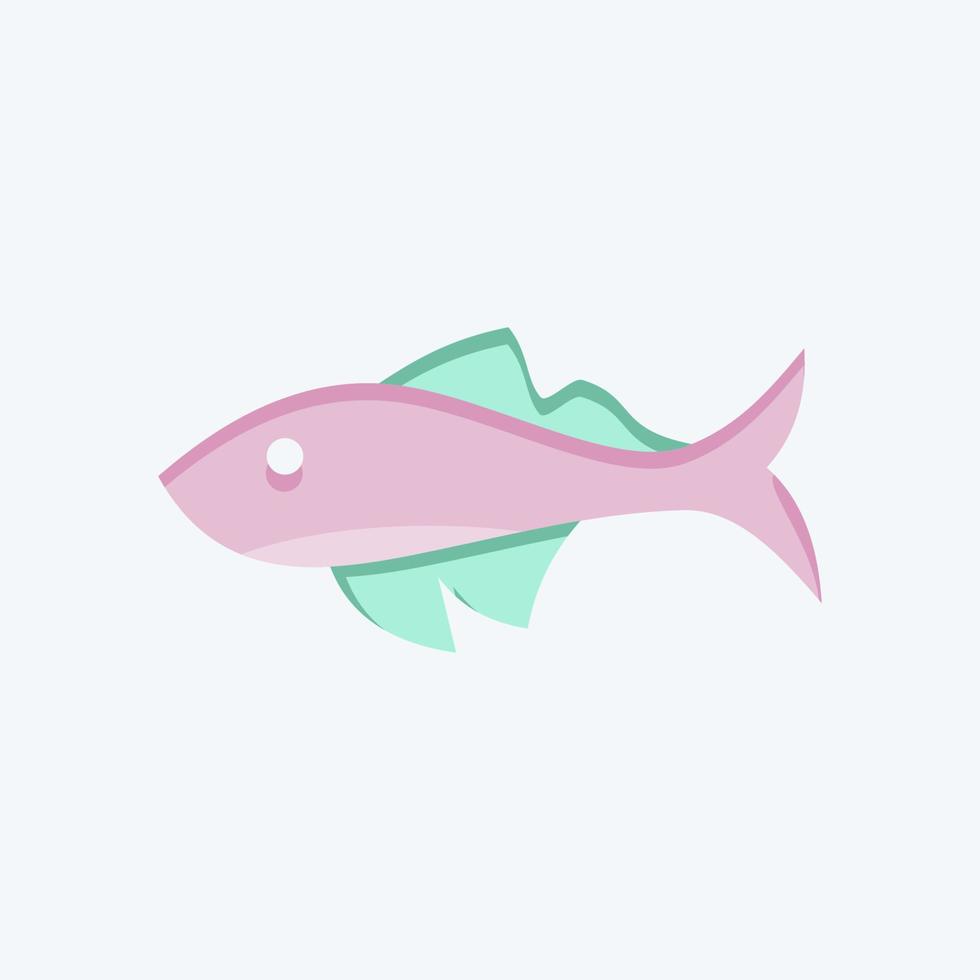 Icon Fish. related to Domestic Animals symbol. simple design editable. simple illustration vector