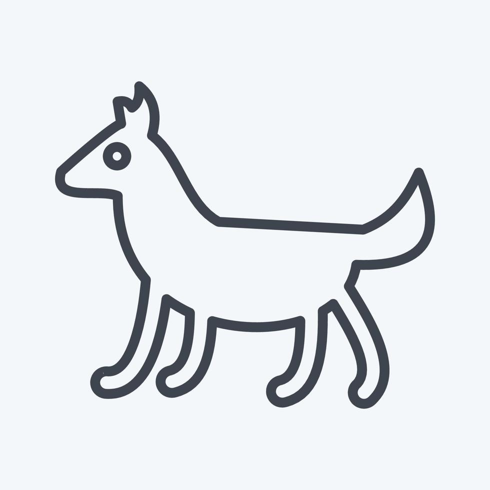 icono perro. relacionado a Doméstico animales símbolo. sencillo diseño editable. sencillo ilustración vector