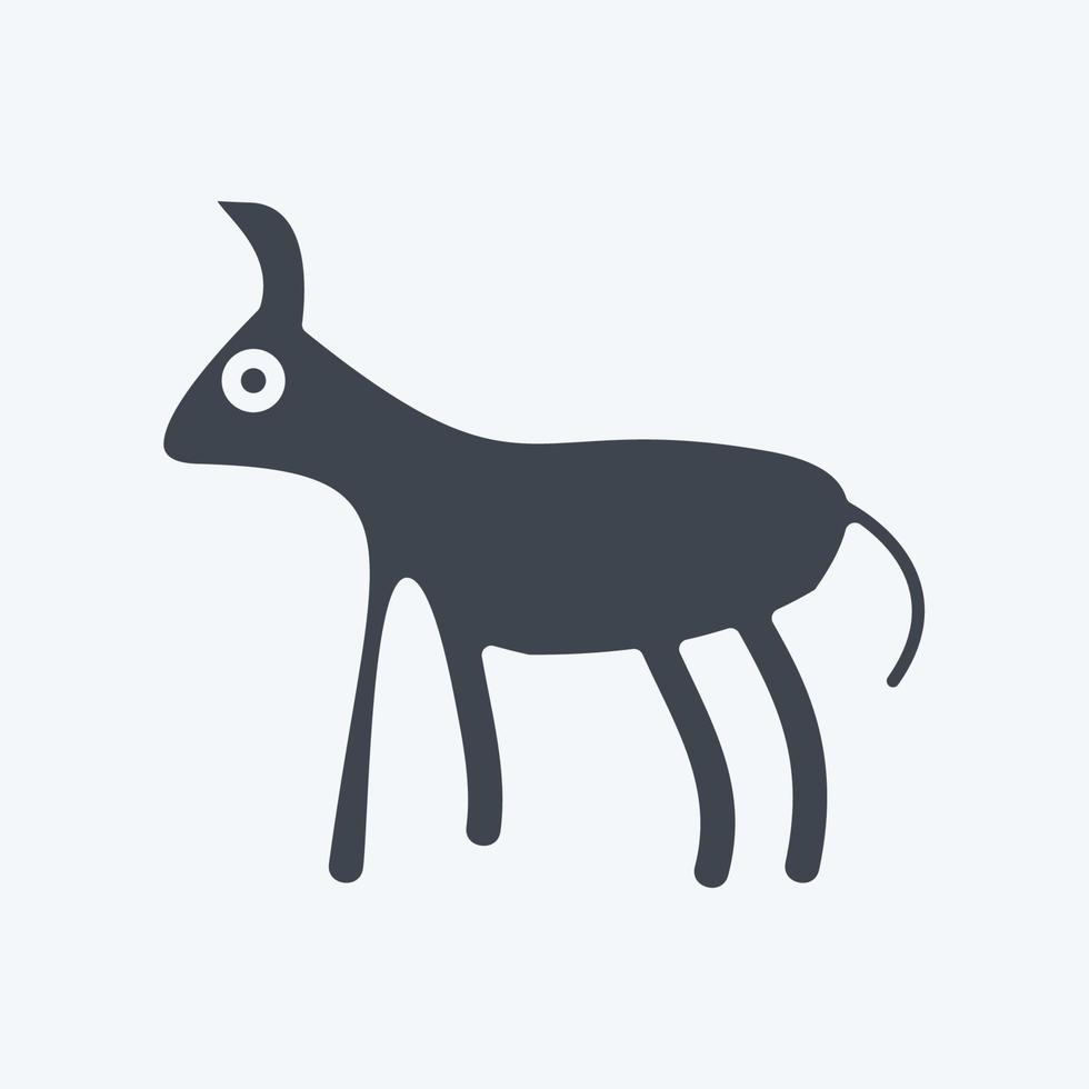 Icon Donkey. related to Domestic Animals symbol. simple design editable. simple illustration vector