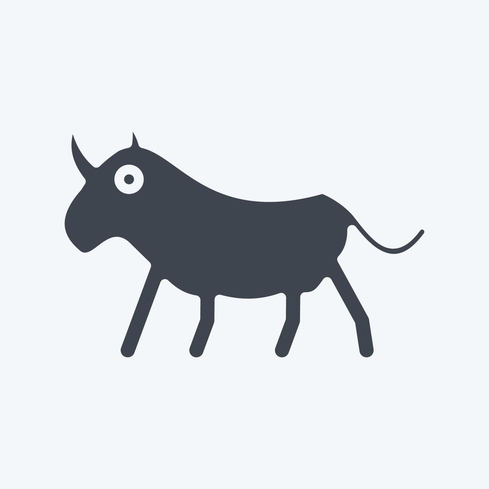 Icon Rhinoceros. related to Domestic Animals symbol. simple design editable. simple illustration vector