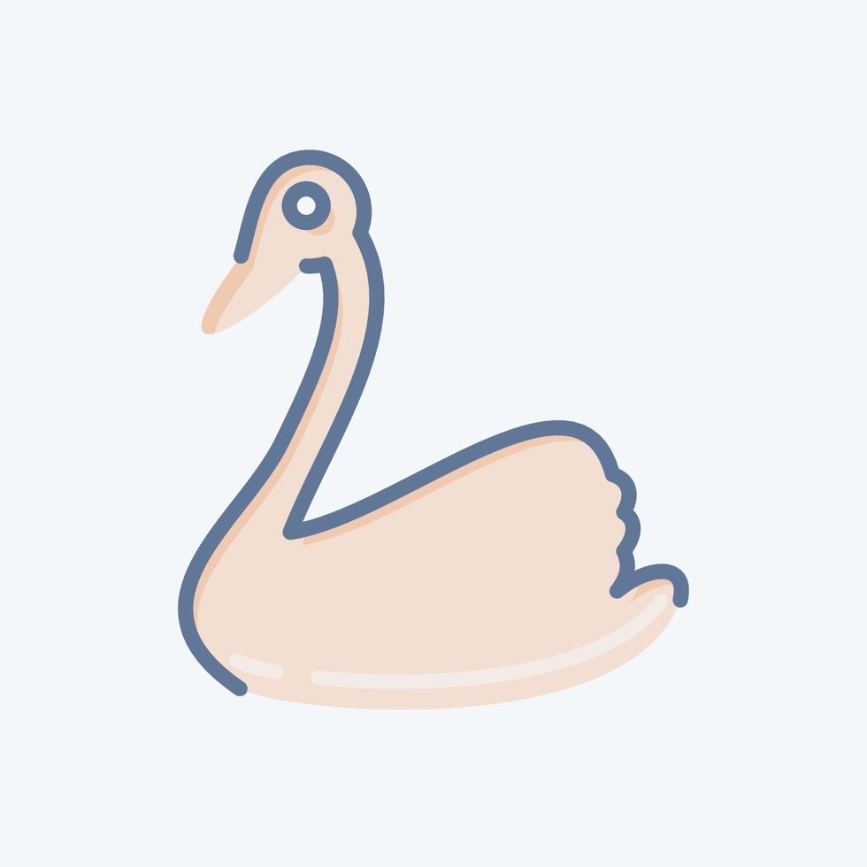 icono cisne. relacionado a Doméstico animales símbolo. sencillo diseño editable. sencillo ilustración vector