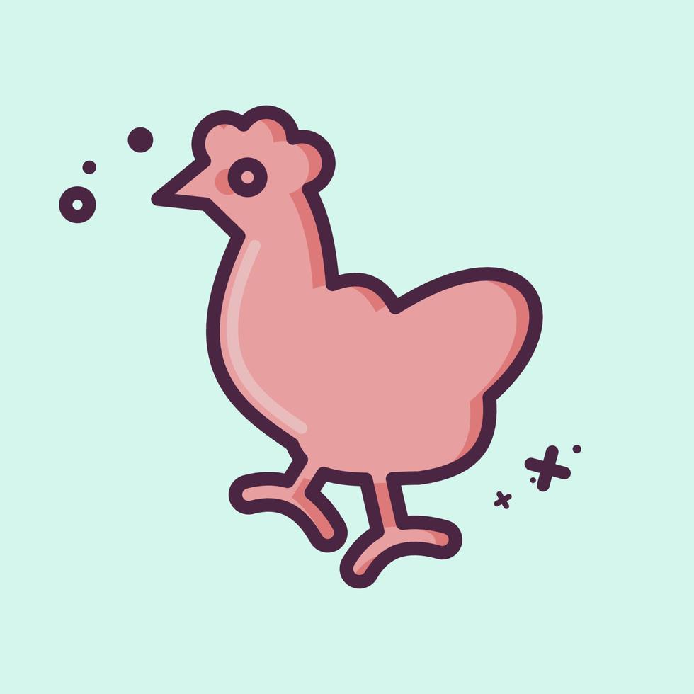 Icon Chicken. related to Domestic Animals symbol. simple design editable. simple illustration vector