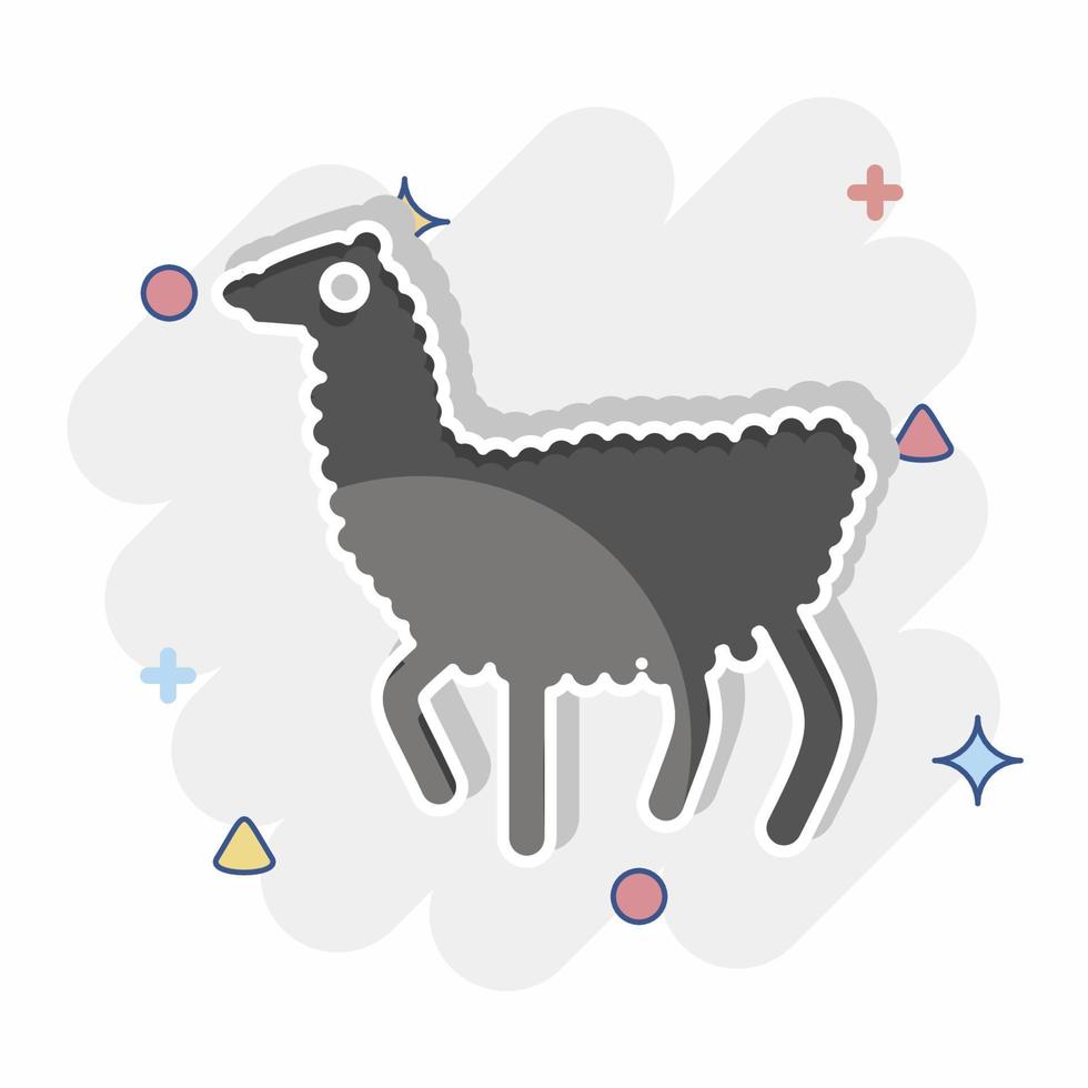 Icon Llama. related to Domestic Animals symbol. simple design editable. simple illustration vector