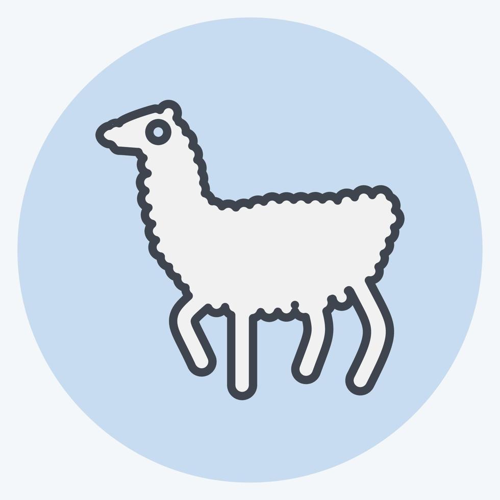Icon Llama. related to Domestic Animals symbol. simple design editable. simple illustration vector